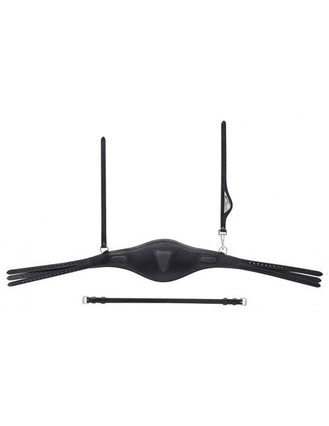 Szeroki nagłówek munsztukowy Equiline HP0413 - czarny