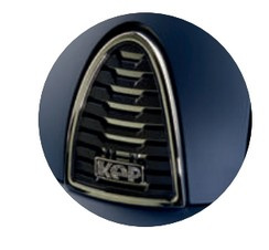 Kask KEP Cromo 2.0 Matt with Chrome Mirrors and Crystals - granatowy z granatowymi paskami