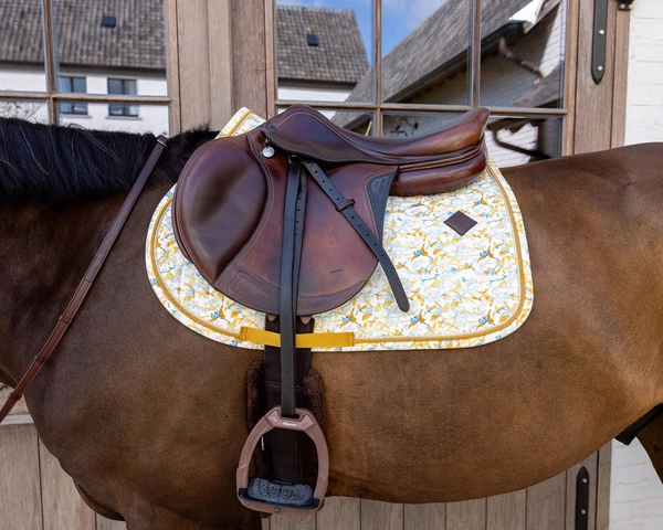 Kentucky czaprak Velvet Printing - brąz/biały