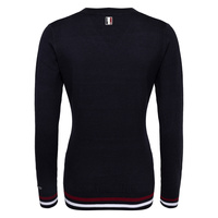 DamskI sweterek Kingsland Classic Knitted V-Neck - granatowy