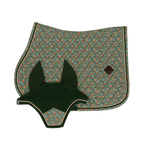 Kentucky czaprak Velvet Pied-de-Poule- ciemny zielony