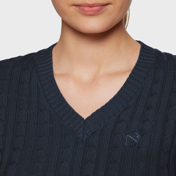 Sweter Samshield Lisa Twisted - granatowy