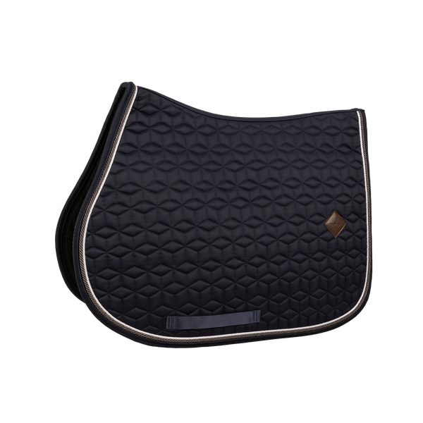 Kentucky czaprak Classic Custom - granatowy z ciemnozielono-białym sznureczkiem