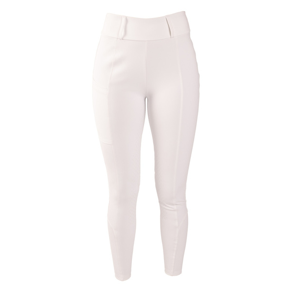 Damskie legginsy Kentucky Classic z pełnym lejem - białe