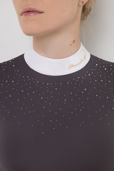 Koszula konkursowa Fleur de Lys Equestrian Holly - szara