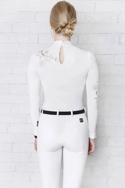 Koszula konkursowa Fleur de Lys Equestrian Orchid Shirt - kremowa