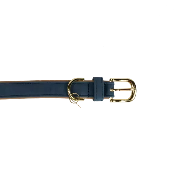 Kentucky smycz dla psa Vegan Leather 2,5m- niebieska