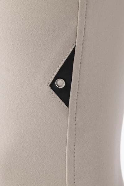 Męskie bryczesy Equiline Grafton z materiałowym lejem kolanowym - beżowe