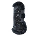 Kentucky Bamboo Vegan Sheepskin Tendon Boots Elastic na przednie nogi - czarne z czarnym futerkiem