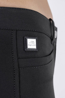 Damskie bryczesy Equiline Ash z kolanowym lejem X-Grip - czarne