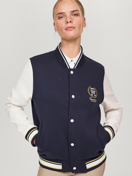 Kurtka Tommy Hilfiger Mayfield - granatowo-biała