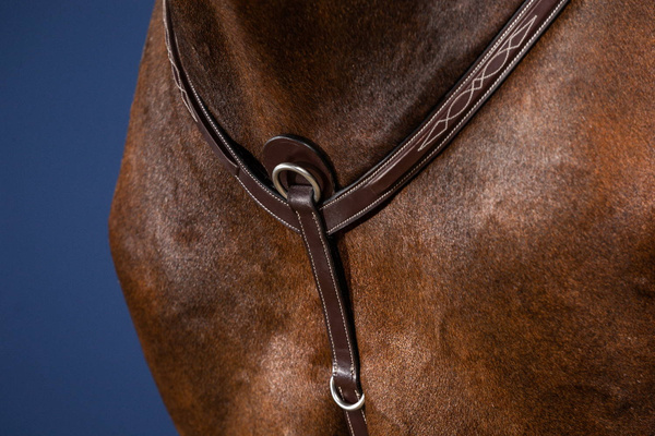 Skórzany napierśnik Dy'on Breastplate US Jumping - brązowy