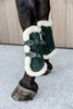 Kentucky Ochraniacze Bamboo Vegan Sheepskin Tendon Boots Elastic Velvet na przednie nogi - ciemna zieleń