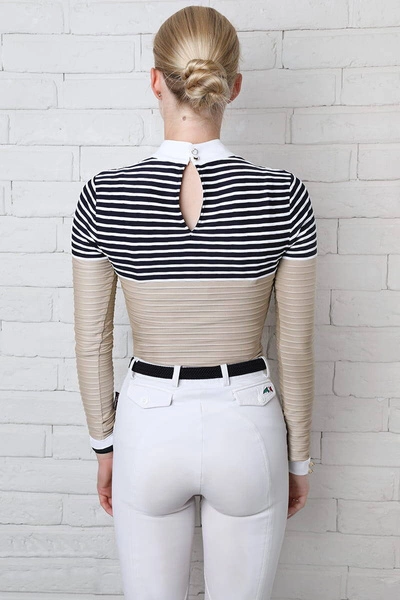 Koszula konkursowa Fleur de Lys Foxglove - beż / granat