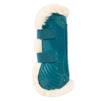  Kentucky Bamboo Vegan Sheepskin Tendon Boots Elastic na przednie nogi - szmaragdowe