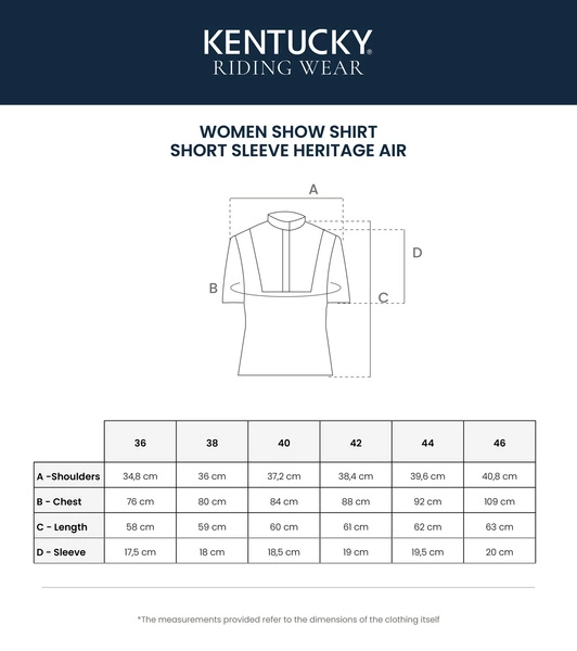 Damska koszula konkursowa z krótkim rękawem Kentucky Heritage Air - granatowa