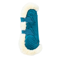 Kentucky Ochraniacze Bamboo Vegan Sheepskin Tendon Boots Elastic Velvet na przednie nogi - szmaragdowe