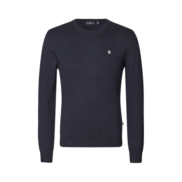 Męski sweterek Kingsland Classic Mens O-Neck pullover - granatowy