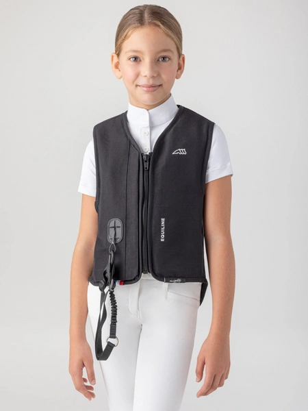 Dziecięca kamizelka ochronna wybuchowa Equiline Airbag KID - czarna