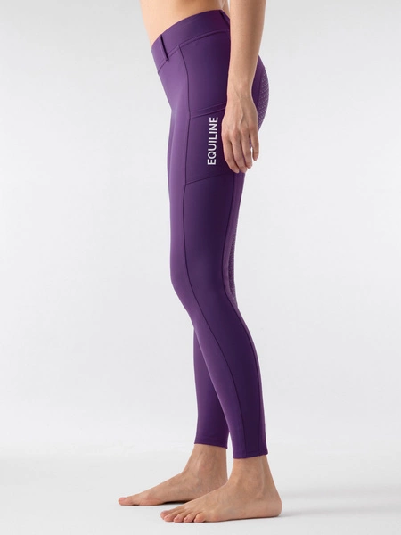 Legginsy z wysokim stanem Equiline Steref - fioletowe