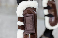 Kentucky ochraniacze Vegan Sheepskin Tendon Velcro - czarne