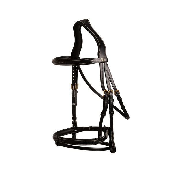 Ogłowie Dy'on D Collection Flash Noseband - czarne