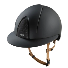 Kask KEP Smart NOVA POLO Textile Star Black - czarny z brązowymi paskami