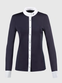 Damska koszula konkursowa z długim rękawem Dreda Eqode by Equiline - granatowa