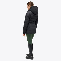 Płaszcz z paskiem Long Hooded Nylon Puffer Cavalleria Toscana - czarny