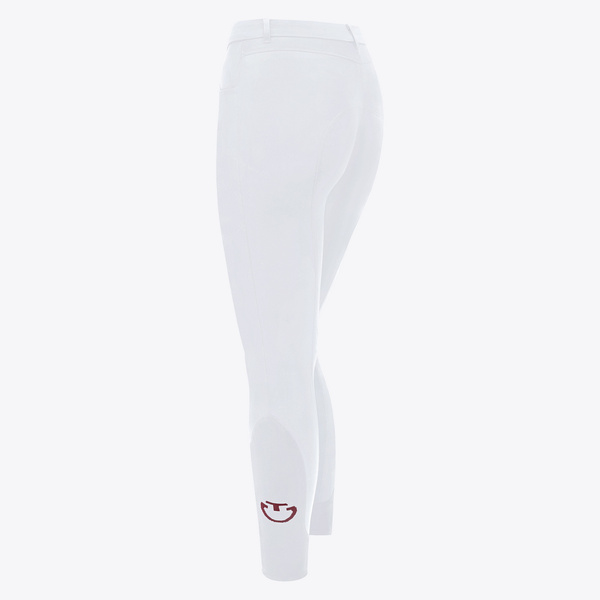 Bryczesy Cavalleria Toscana Mini Orbit Flock - białe
