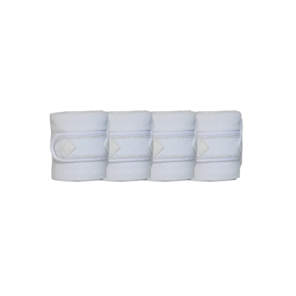 Kentucky bandaże Polar Fleece Pearls - białe