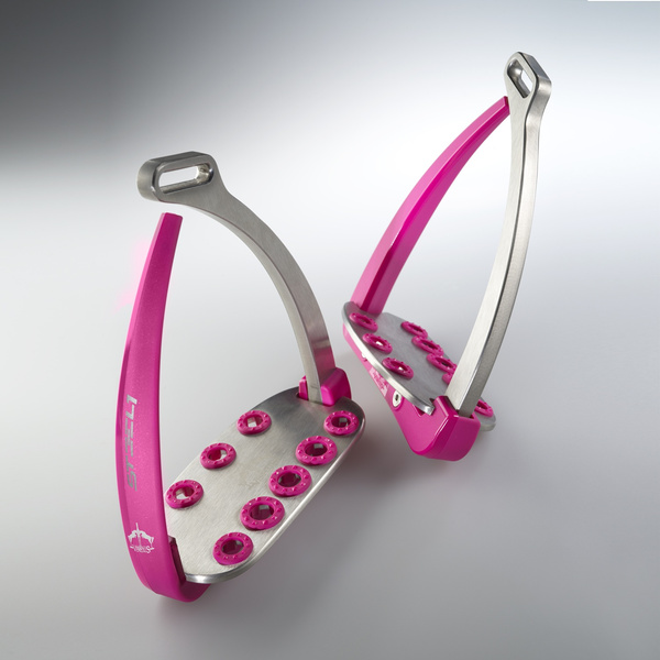 Strzemiona Veredus Vita Stirrup Steel1 - różowe