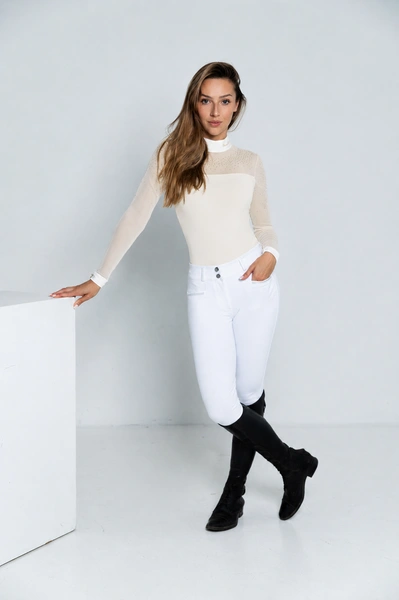 Koszula konkursowa Fleur de Lys Equestrian Cindy - kremowa