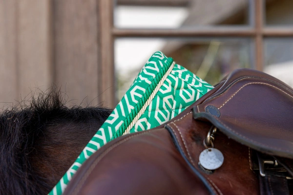 Kentucky czaprak Velvet Printing - zielony/biały