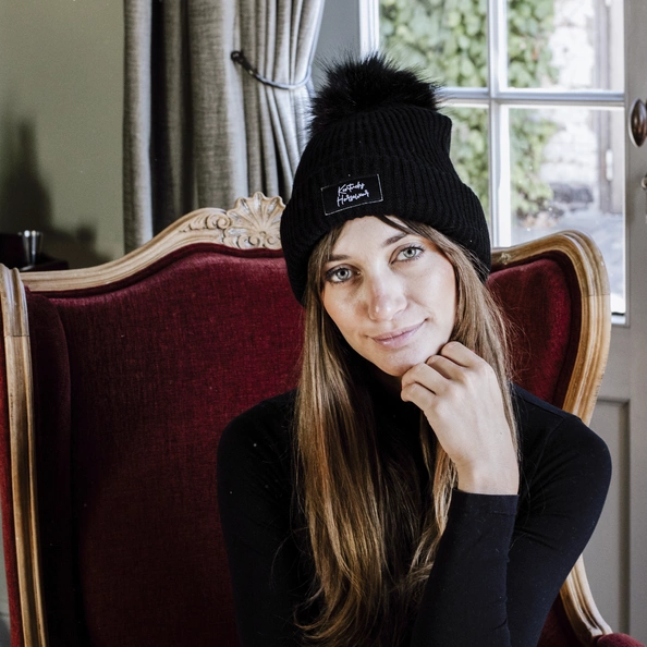 Czapka zimowa Kentucky Pompom - czarna