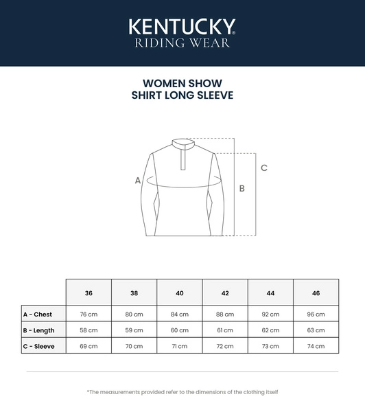 Damska koszula konkursowa z długim rękawem Kentucky Classic - biała