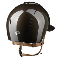 Kask KEP Smart NOVA POLO Polish - brązowy z beżowymi paskami