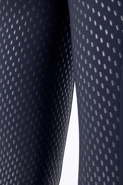 Damskie bryczesy Equiline Adellek z wysokim stanem i pełnym lejem X-Grip - granatowe