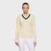 Sweter Samshield Lisa Collored - cytrynowa z granatowym paskiem