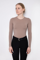 Koszulka treningowa Fleur de Lys Equestrian Rose - coffee