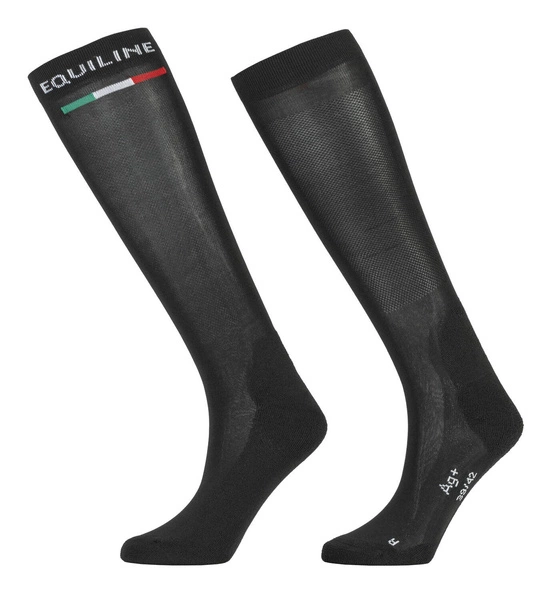 Skarpety Equiline Silver Plus Ag+ Light - czarne