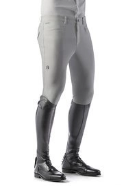 Męskie bryczesy Ego7 EJ z kolanowym lejem - jasnoszare