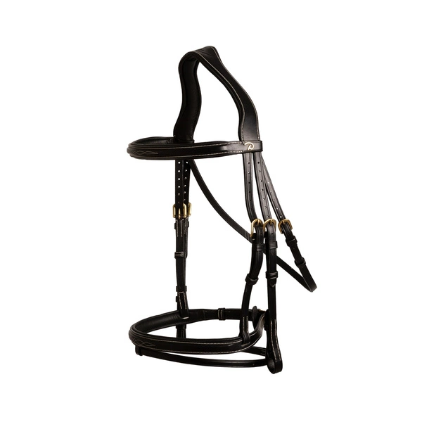 Ogłowie Dy'on D Collection Flash Noseband - czarne