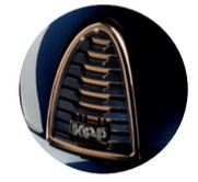 Kask KEP Cromo 2.0 Shine with Rose Gold Mirrors and Crystals - granatowy z granatowymi paskami