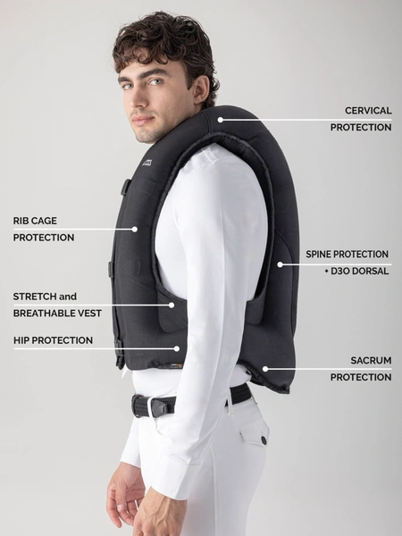 Kamizelka ochronna wybuchowa Equiline Airbag OXAIR - czarna