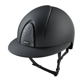 Kask KEP Smart NOVA POLO Textile Star Silver - czarny z czarnymi paskami
