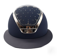 Kask Lady Chrome Arctic Swarovski KASK - granatowy ze srebrnymi dodatkami