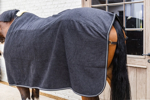 Kentucky derka polarowa Fleece Rug Heavy Melange - czarna