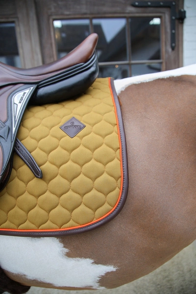 Kentucky czaprak Onion Quilt Neon Leather - khaki