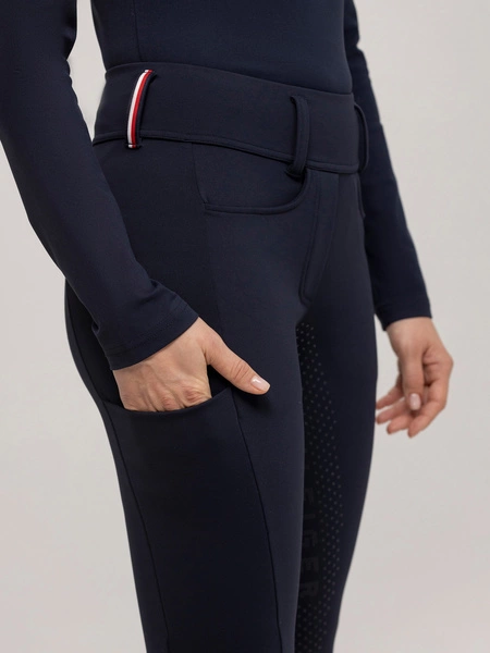 Ocieplane legginsy Tommy Hilfiger Vermont - granatowe